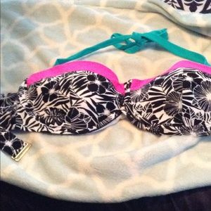 Floral Halter Bikini Top